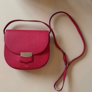 Authentic raspberry color Celine Trotteur.